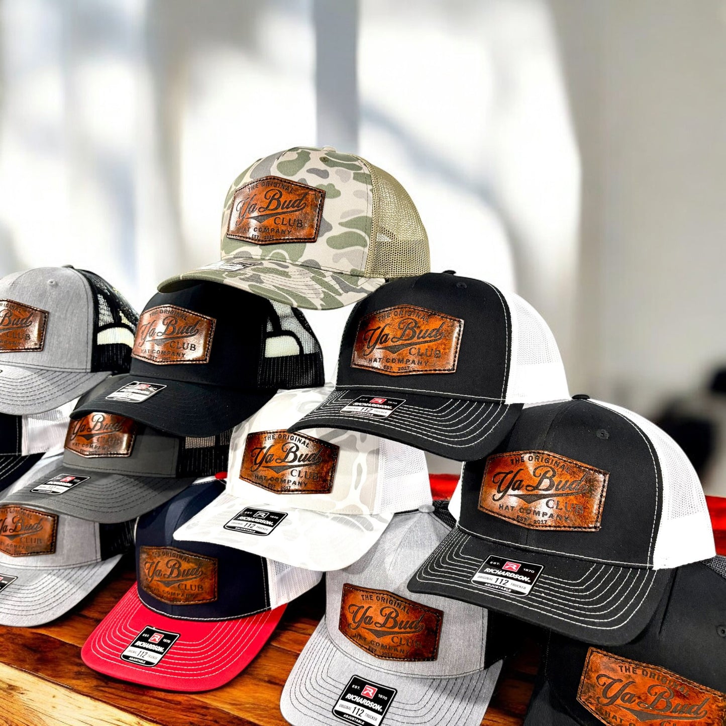 Bulk Custom Logo Genuine Leather Patch Hats image 2