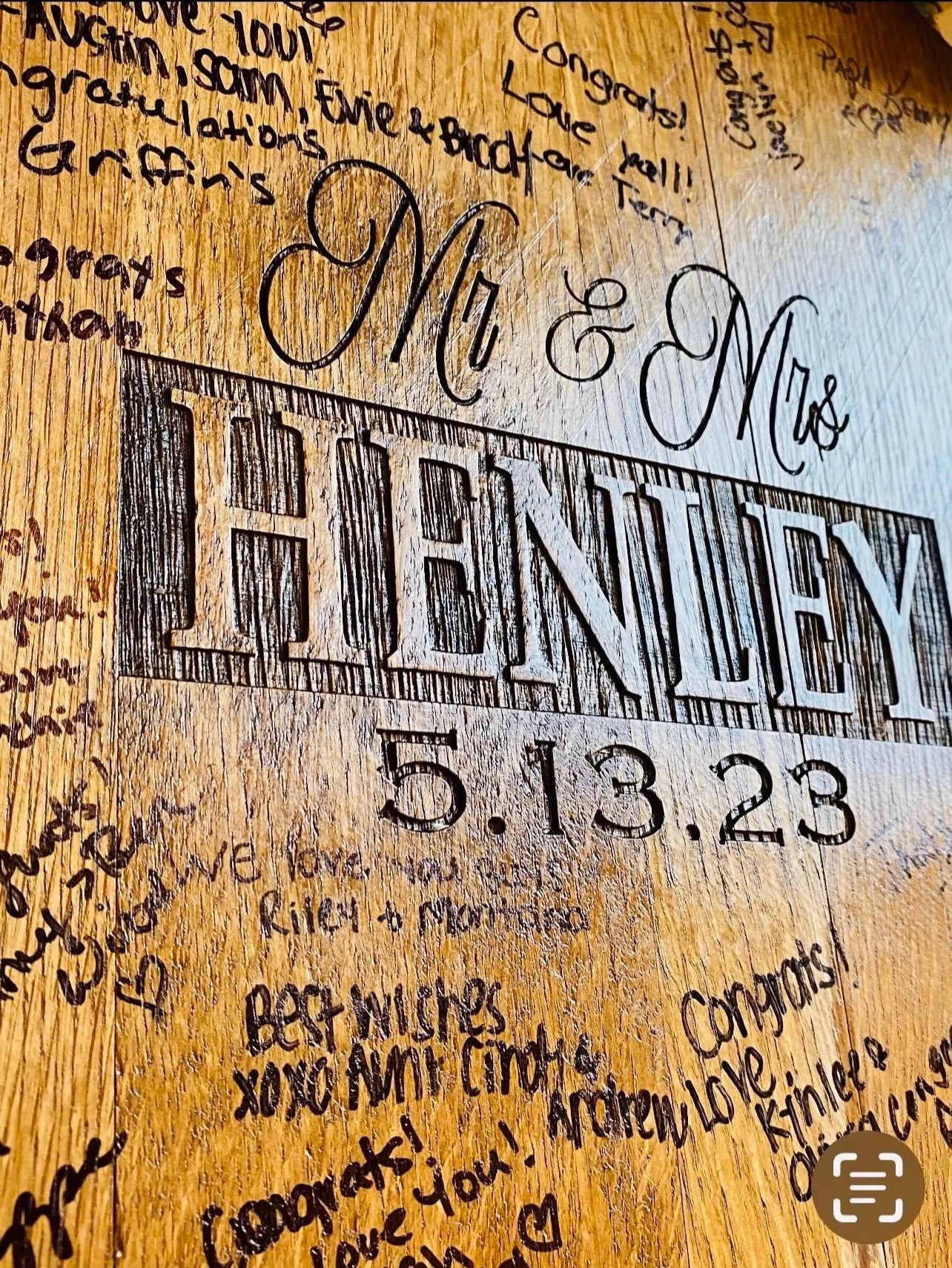 PERSONALIZED BARREL HEAD / Bridal Gift / Rustic Wedding Gift / Vow Renewal / 100% American Made / Authentic Kentucky Bourbon Barrel Head